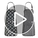 2Pcs Waterproof PVC Kitchen Apron with Pockets for Women
