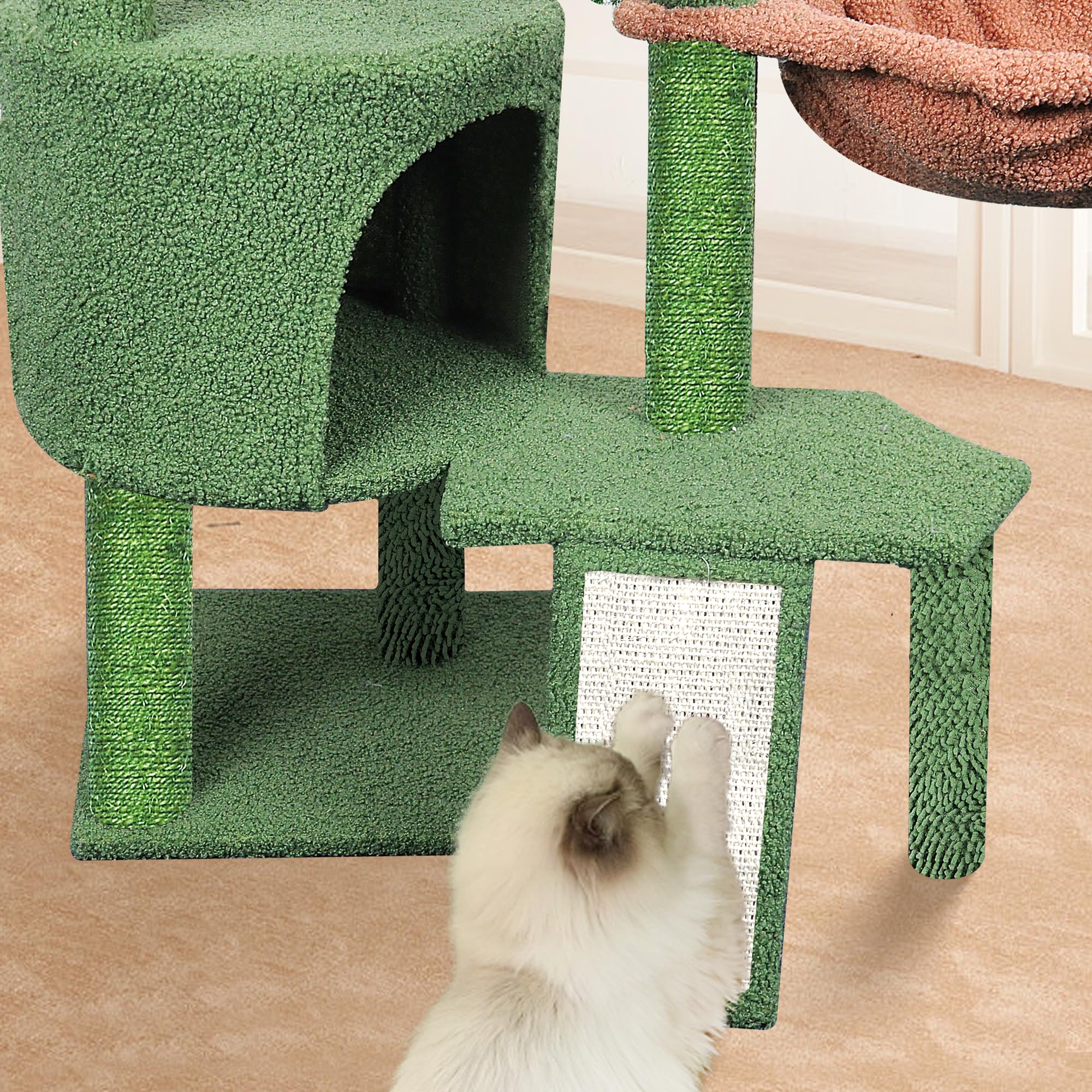 TWDEPART 95cm Cat Tree – Multi-Level Activity Centre with Condo & Hammocks