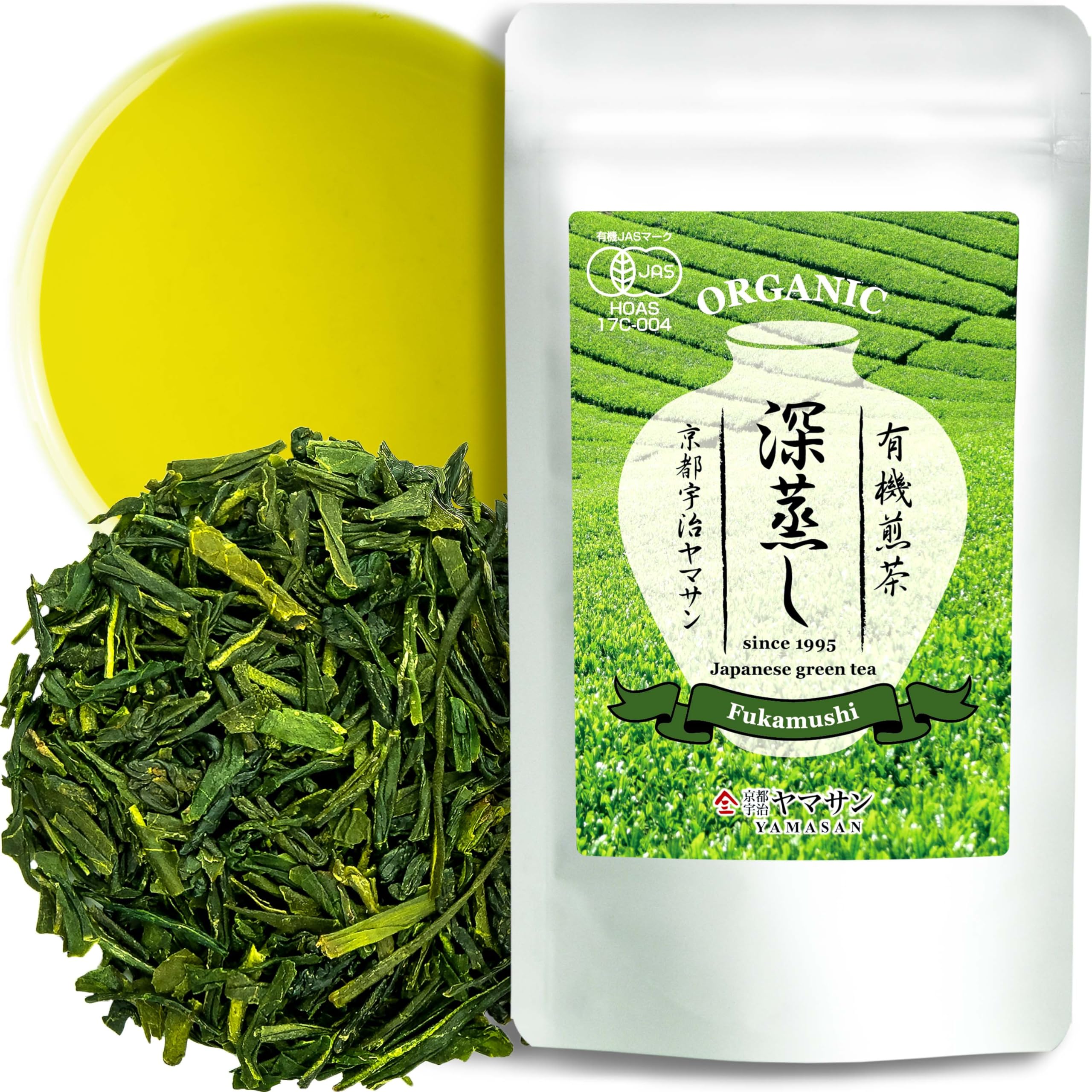 Yamasan Kyoto Uji Deep Steamed Sencha - Japanese Loose Leaf Green Tea, 80g