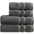 Christy Chroma 4-Piece Bath Towel Set | 675GSM Combed Cotton – Ash Grey