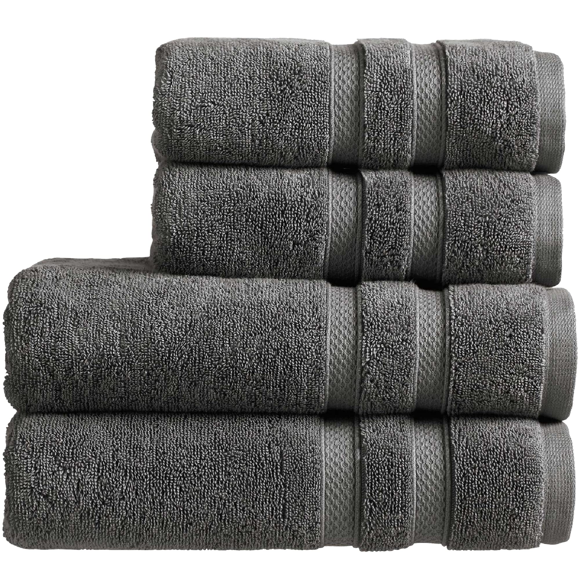 Christy Chroma 4-Piece Bath Towel Set | 675GSM Combed Cotton – Ash Grey