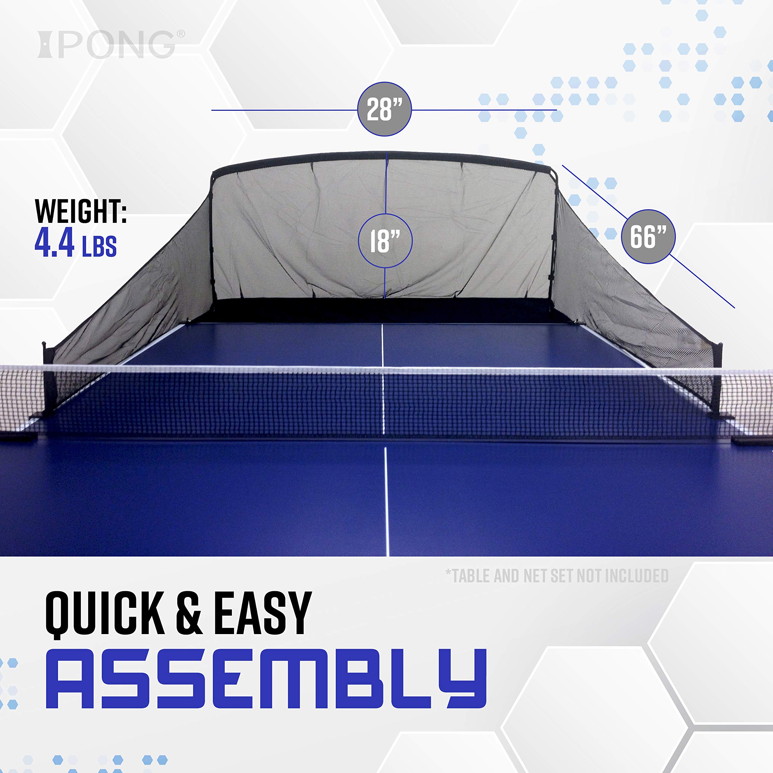 JOOLA Carbon Fiber Table Tennis Ball Catch Net – Ping Pong Practice Net
