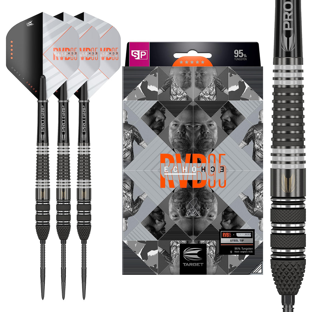 Target Darts RVB 95 x Echo 95% Tungsten Swiss Point Steel Tip - 21g