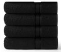 COTTON CRAFT Luxury Bath Towels | 4-Pack Ringspun Cotton, 580GSM - Black