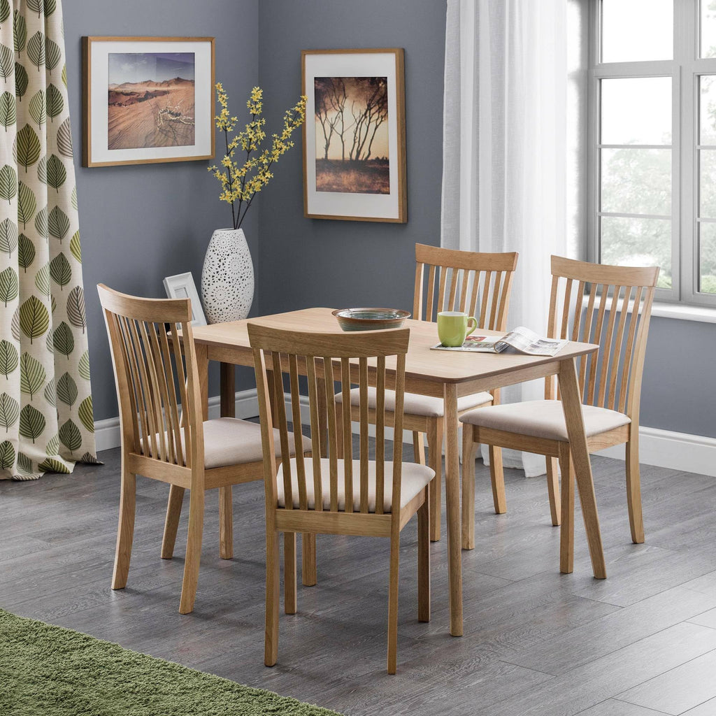 Julian Bowen Boden Dining Table for 4, Oak Effect - H75 x W118 x D77cm - image 3
