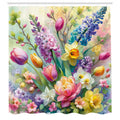 Abakuhaus Floral Shower Curtain | Waterproof Turkish Fabric, 175x200cm