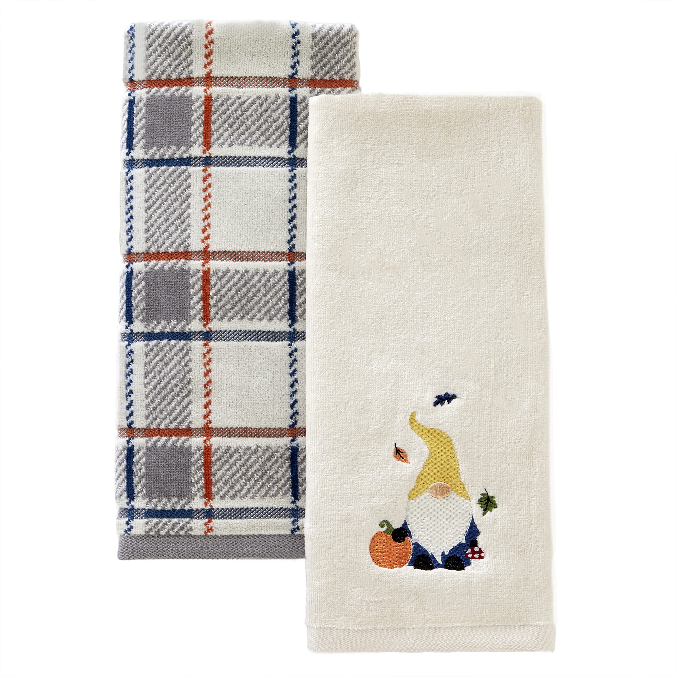 SKL Home Harvest Gnome Hand Towel Set – 2-Piece Cotton Fall Decor