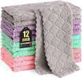 Moosfor Microfibre Cleaning Cloths – 12 Pack, Absorbent & Lint-Free