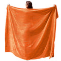 ADAMO XXL Oversize Beach & Bath Towel – 100% Cotton Terry, Orange