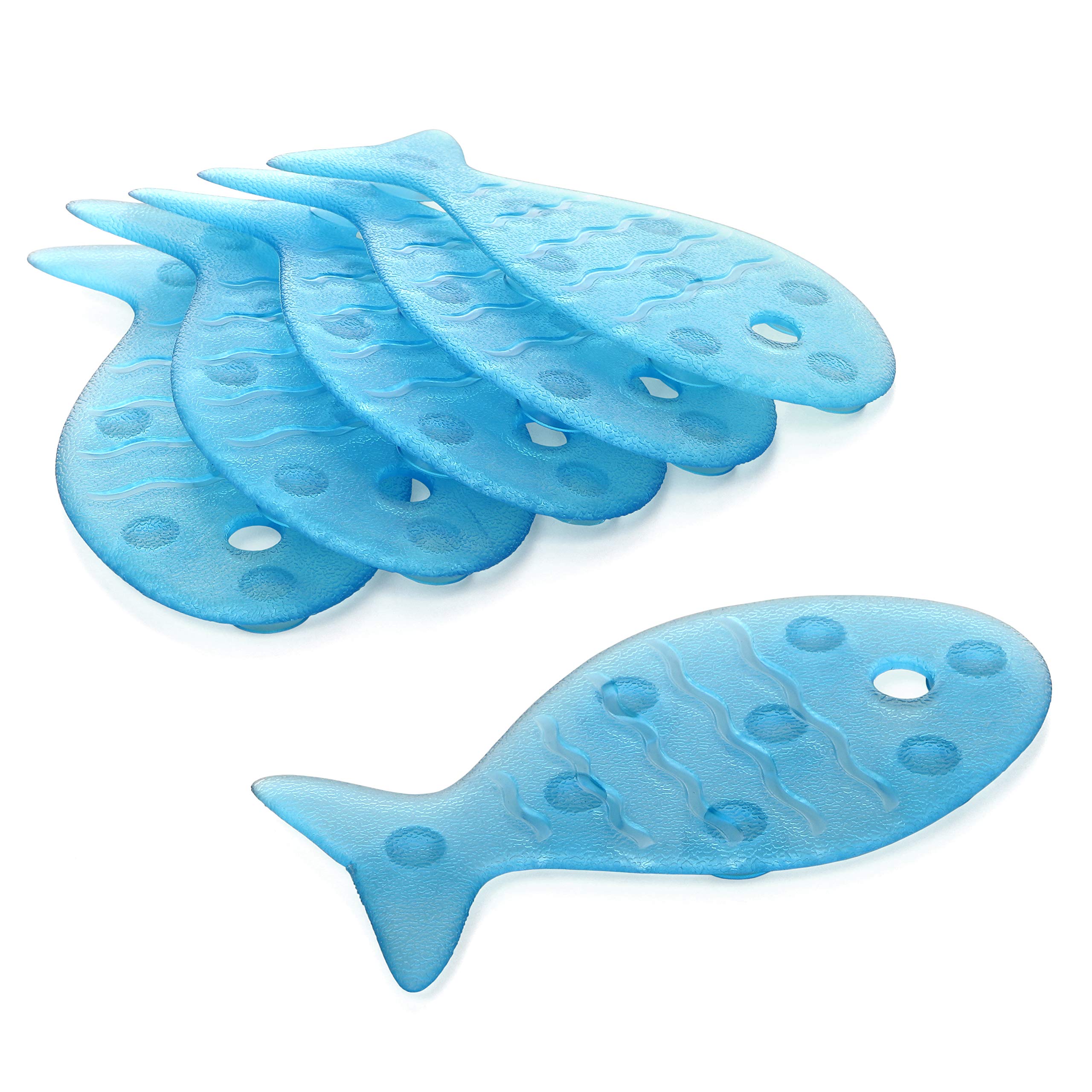 Tatay Anti-Slip Fish Bathtub Stickers – Blue PVC Non-Slip Safety Decals
