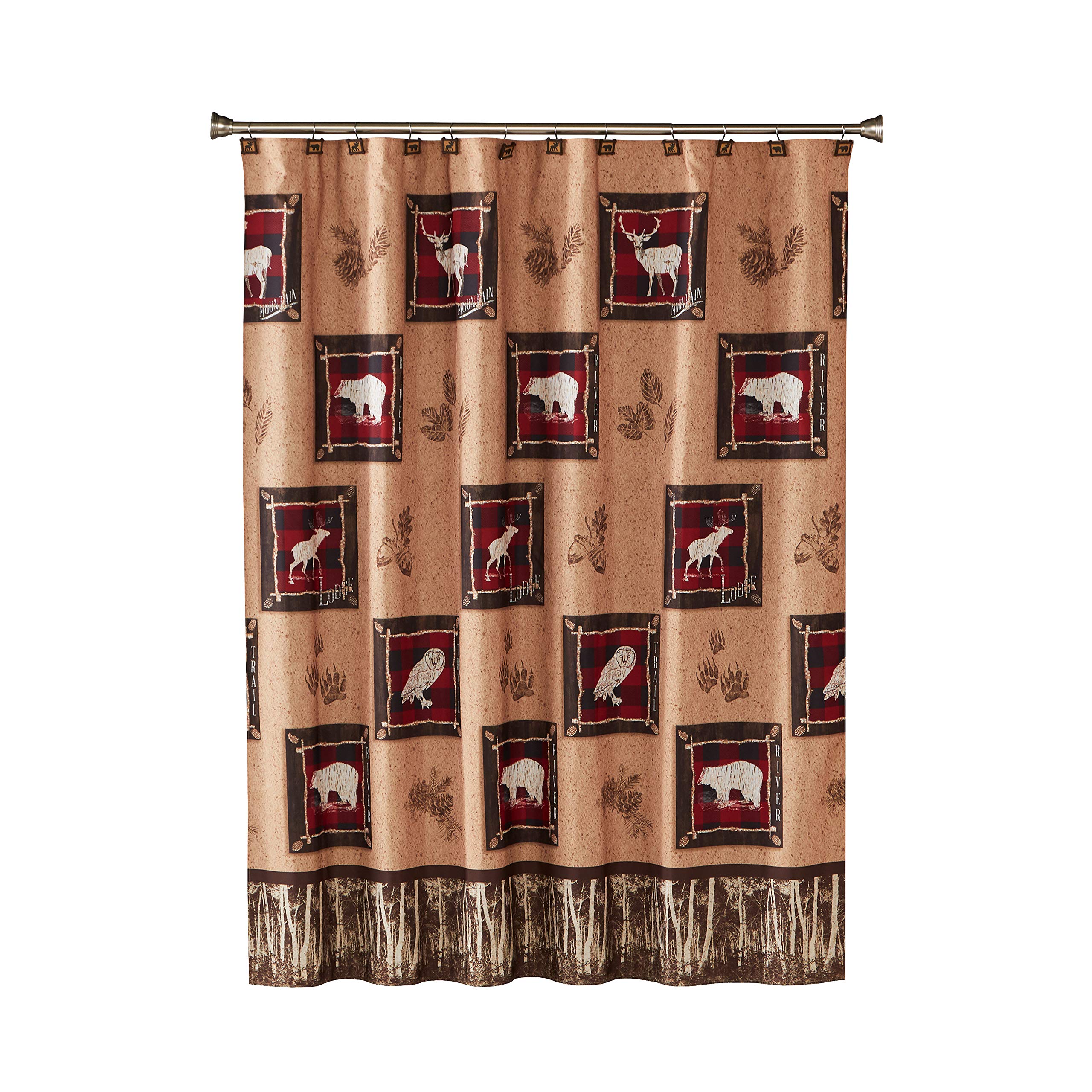 SKL Home Sundance Shower Curtain | Rustic Lodge Woven Polyester