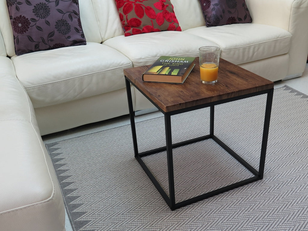 ASPECT Savona Square Coffee/Side End Table Vintage/Black, 45x45x45cm - image 3