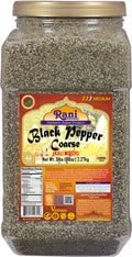 Rani Black Pepper Coarse Ground 28 Mesh Table Grind - 5lbs Bulk PET Jar