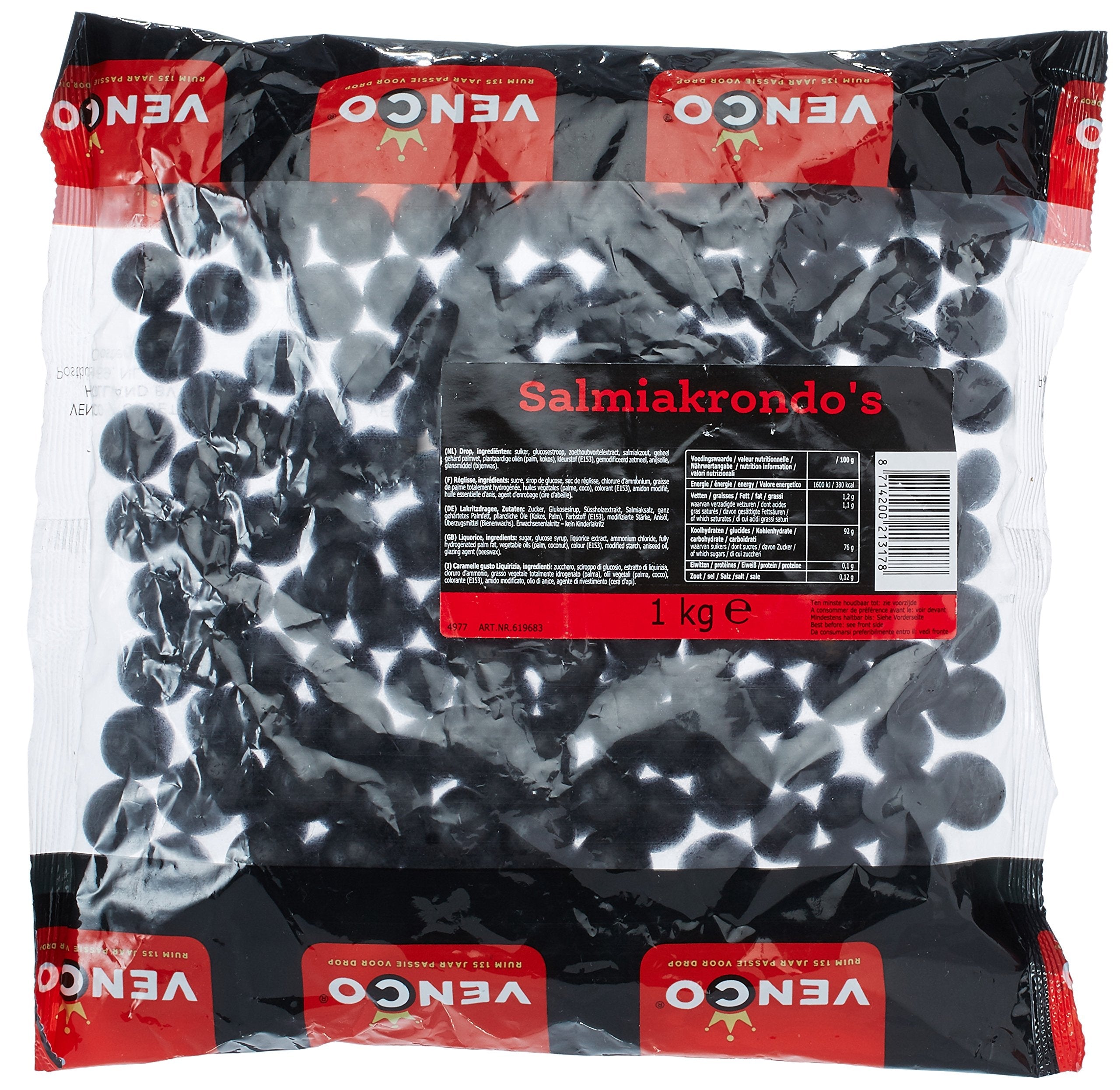 Venco Salmiak Rondos – Dutch Ammonium Chloride Licorice Candy