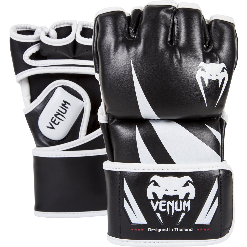 Venum Challenger MMA Gloves – 4oz PU Leather Sparring Gear - Black