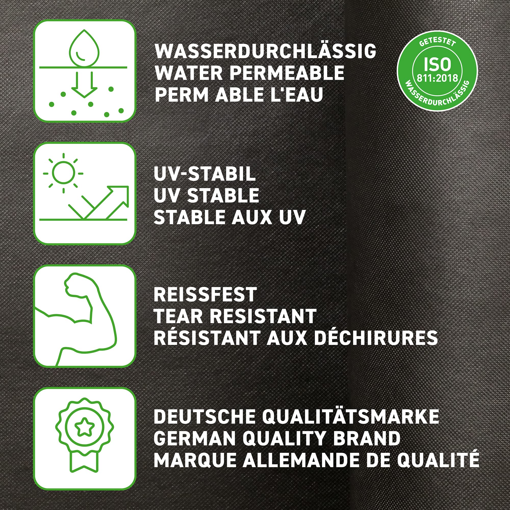 GardenMate Weed Control Fabric – 1m x 25m Heavy Duty 150gsm Membrane