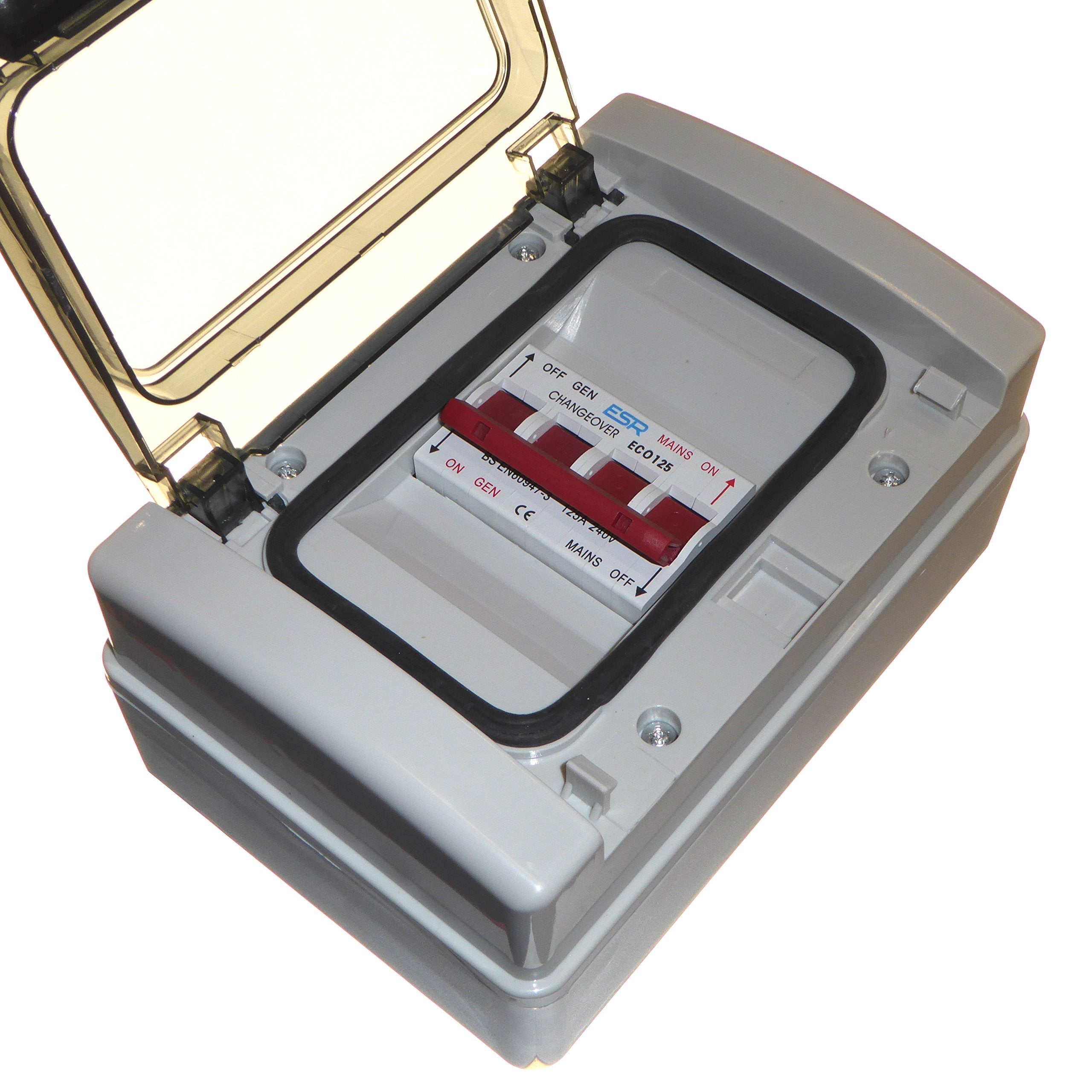 ESR 125A 240V Generator Changeover Switch | IP65 Weatherproof 2-Way