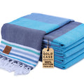 Gold Case Turkish Beach Towel Set of 6 – 100% Cotton Sand Free Quick Dry