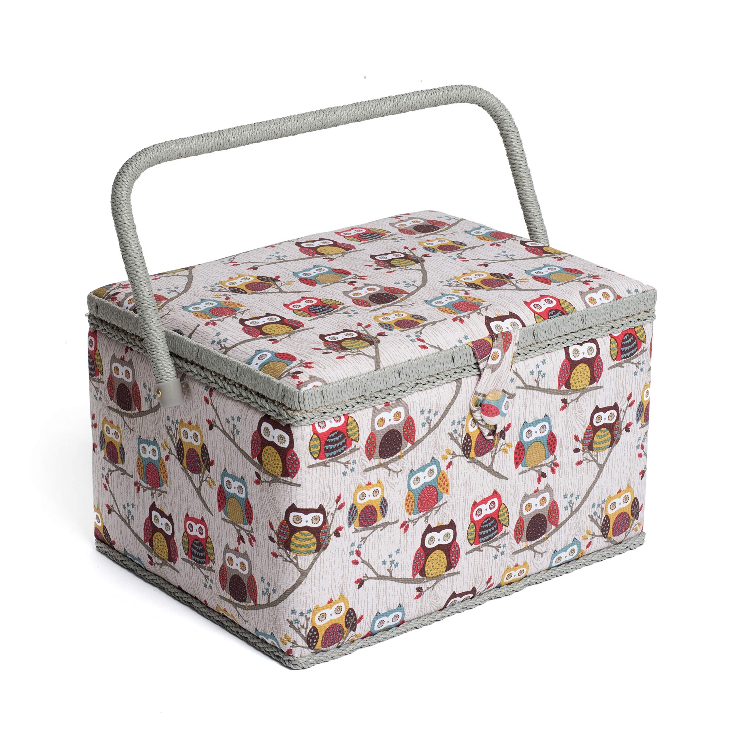 HobbyGift Large Sewing Box – Hoot Fabric Craft Storage Organizer