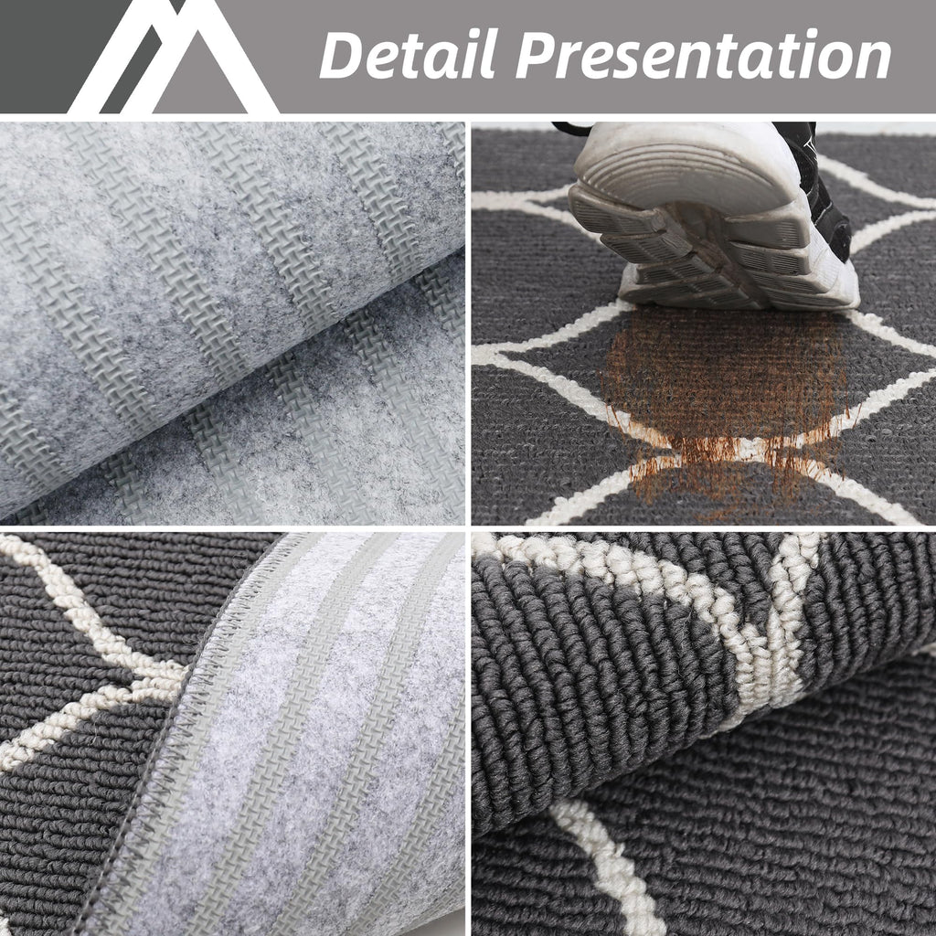 COSY HOMEER Kitchen Mat – 60x120cm Non-Slip Washable Floor Runner, Grey