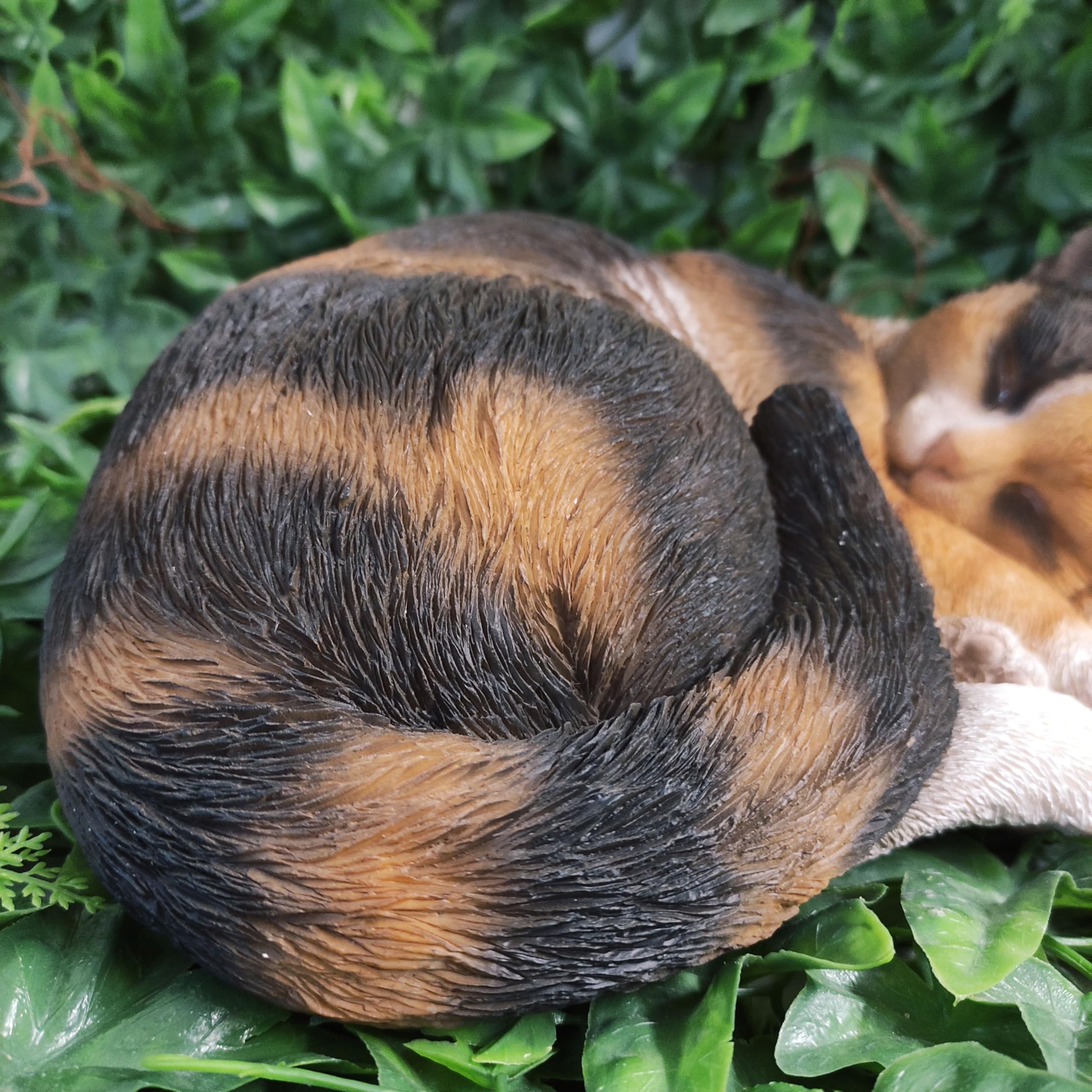 Vivid Arts Sleeping Tortoiseshell Cat Ornament – Lifelike Resin Figurine