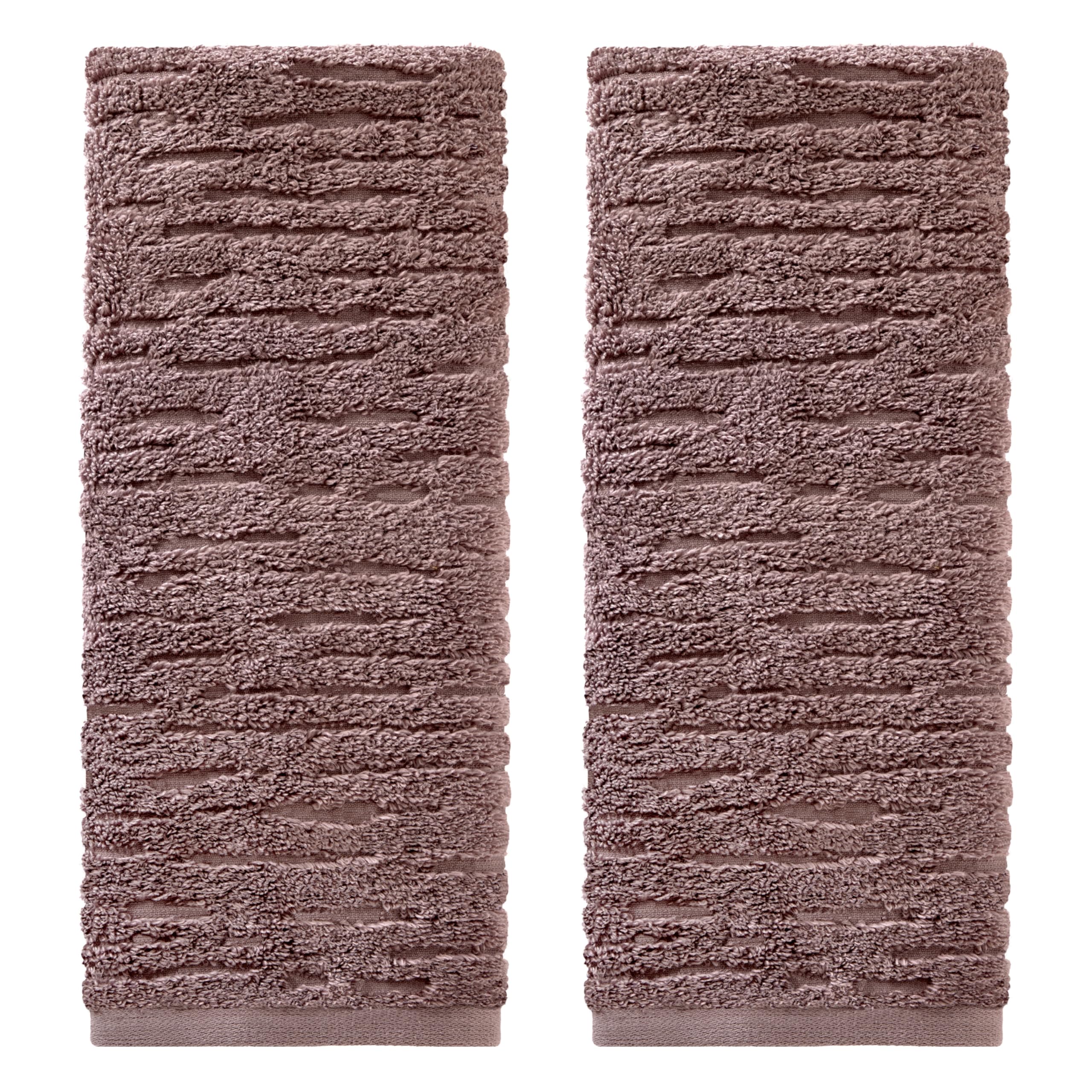 SKL Home CloudSoft Cotton Hand Towel Set | 600 GSM Luxury Plum – 2 Pack