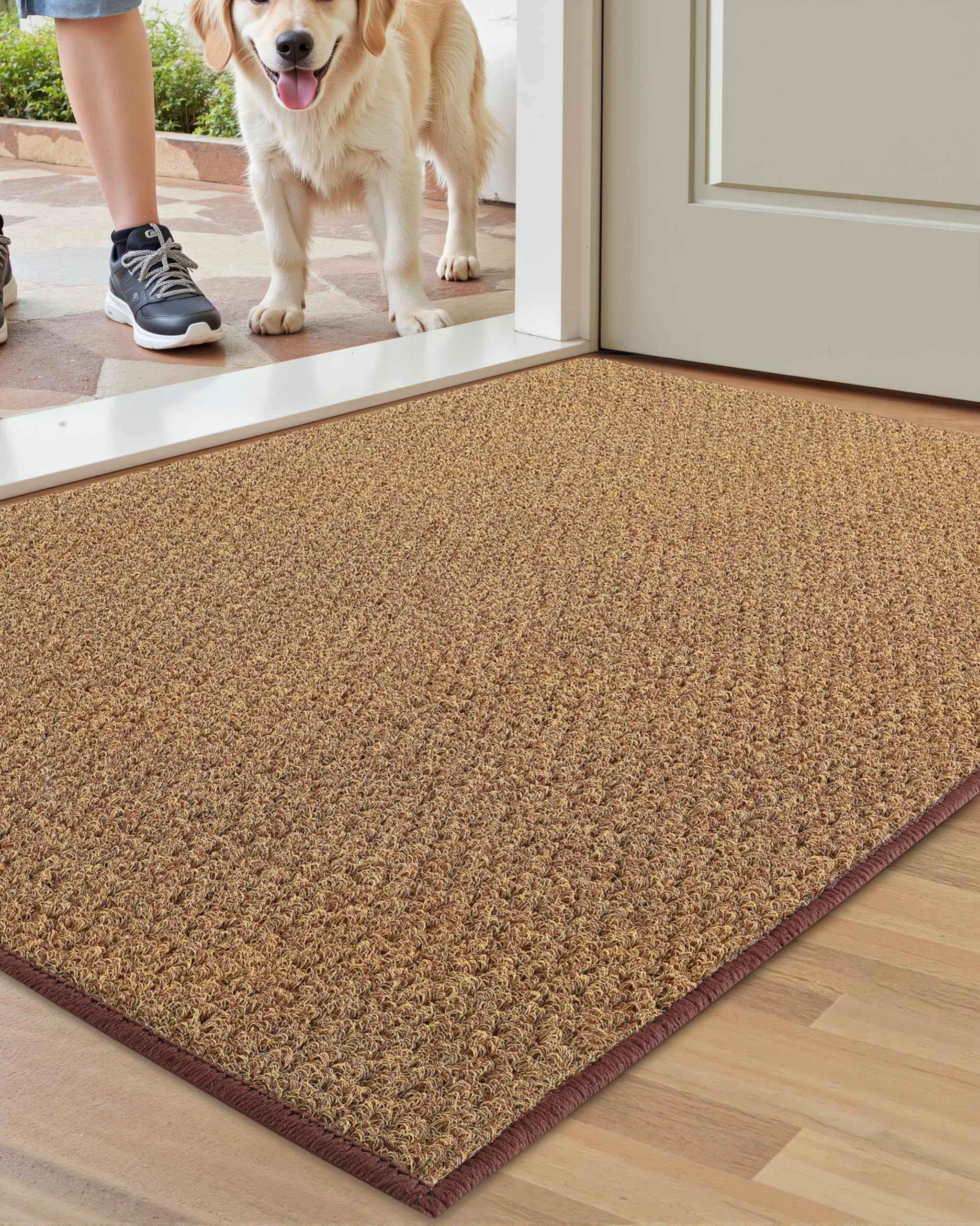 Color&Geometry Dirt Trapper Door Mat – Non-Slip Heavy Duty Washable Rug