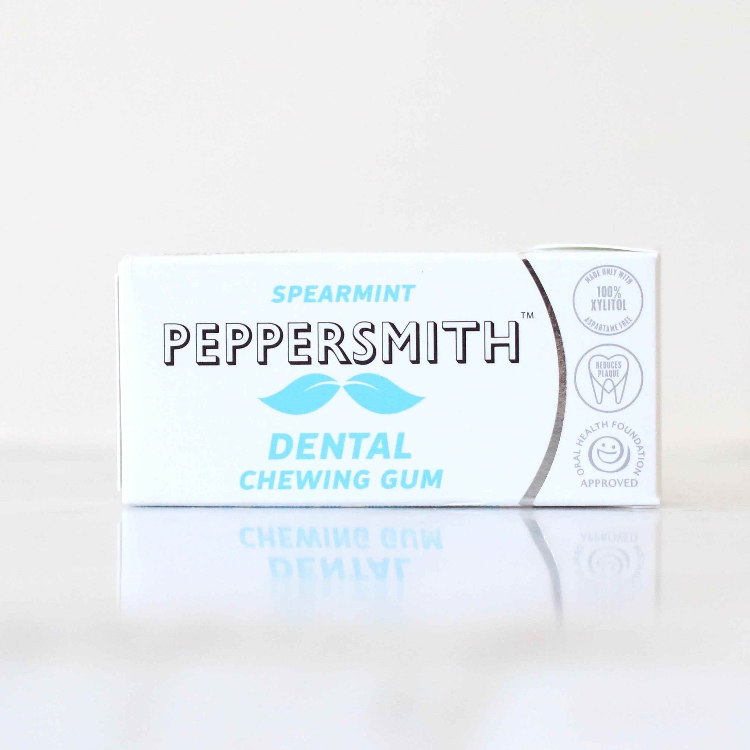 Peppersmith Spearmint Xylitol Chewing Gum – Sugar-Free (Pack of 12)