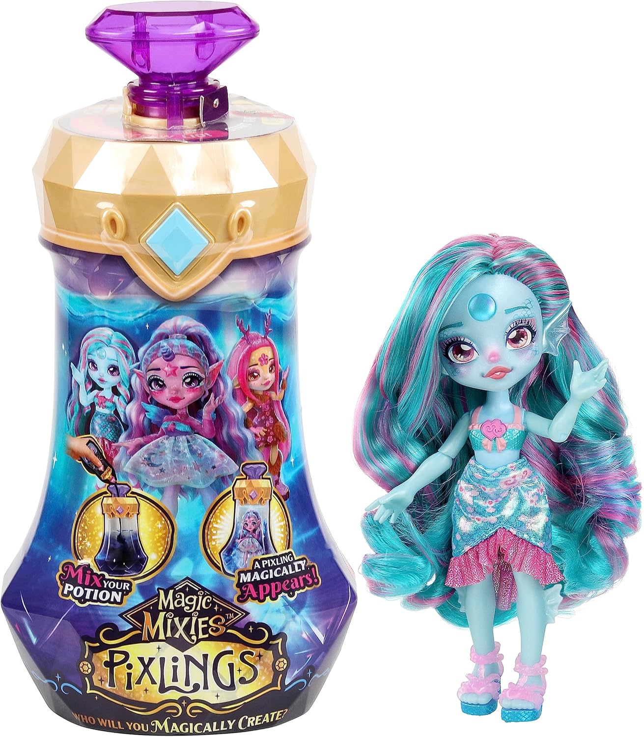 Magic Mixies Pixlings Unia Unicorn Doll - Interactive Collectible Toy