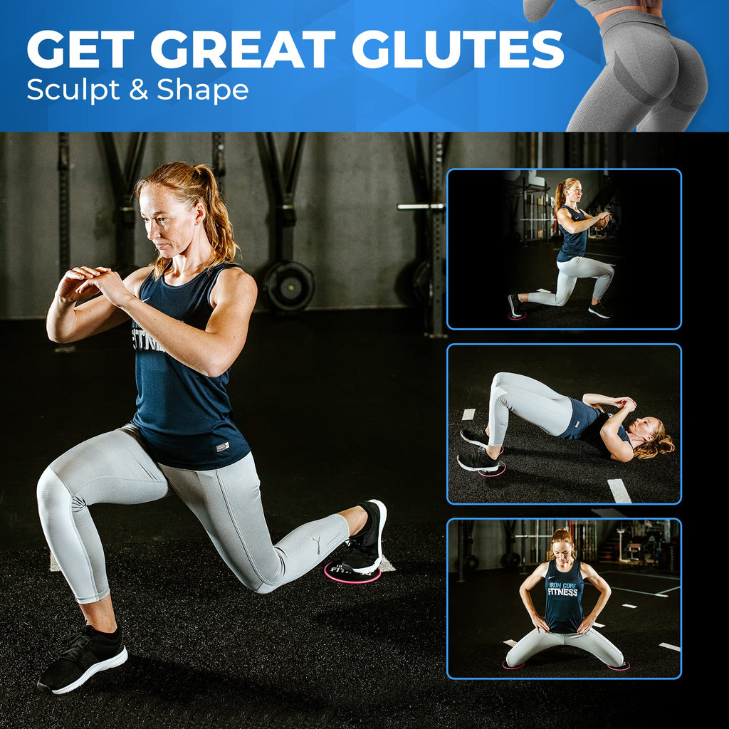 Iron Core Fitness Sliding Discs – 10 Pack Exercise Sliders for HIIT