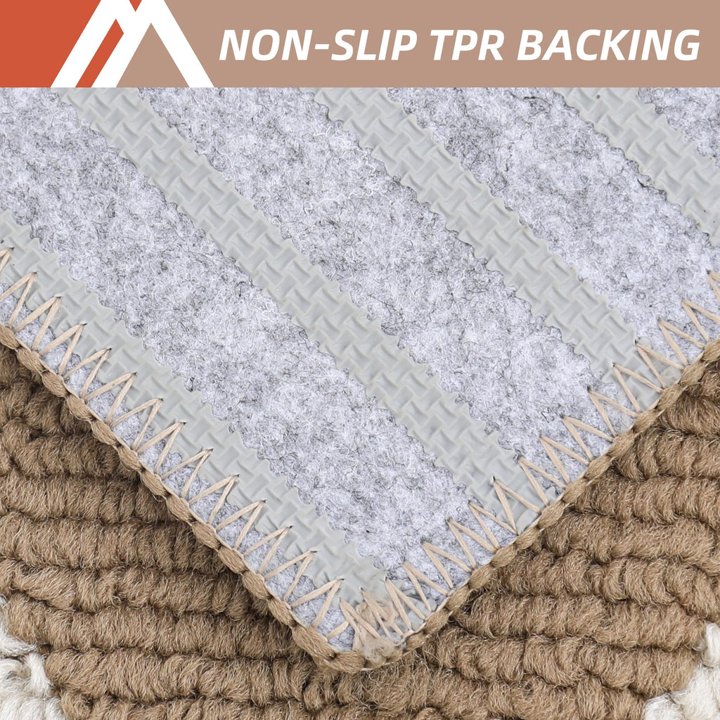 COSY HOMEER Kitchen Runner Rug | Non-Slip Washable Beige Mat, 60x180cm