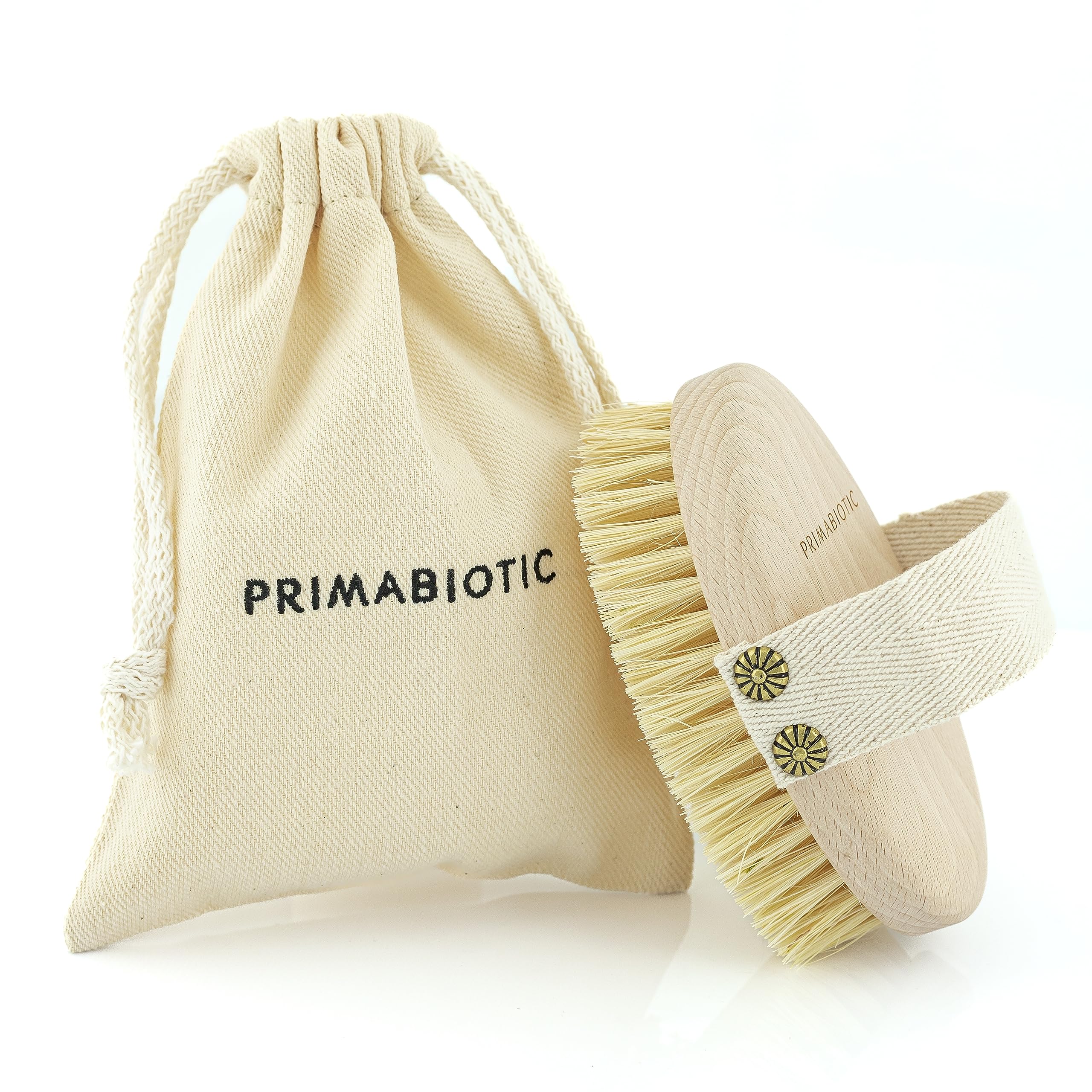 Primabiotic Dry Body Massage Brush – Beech Wood & Agave Fibres