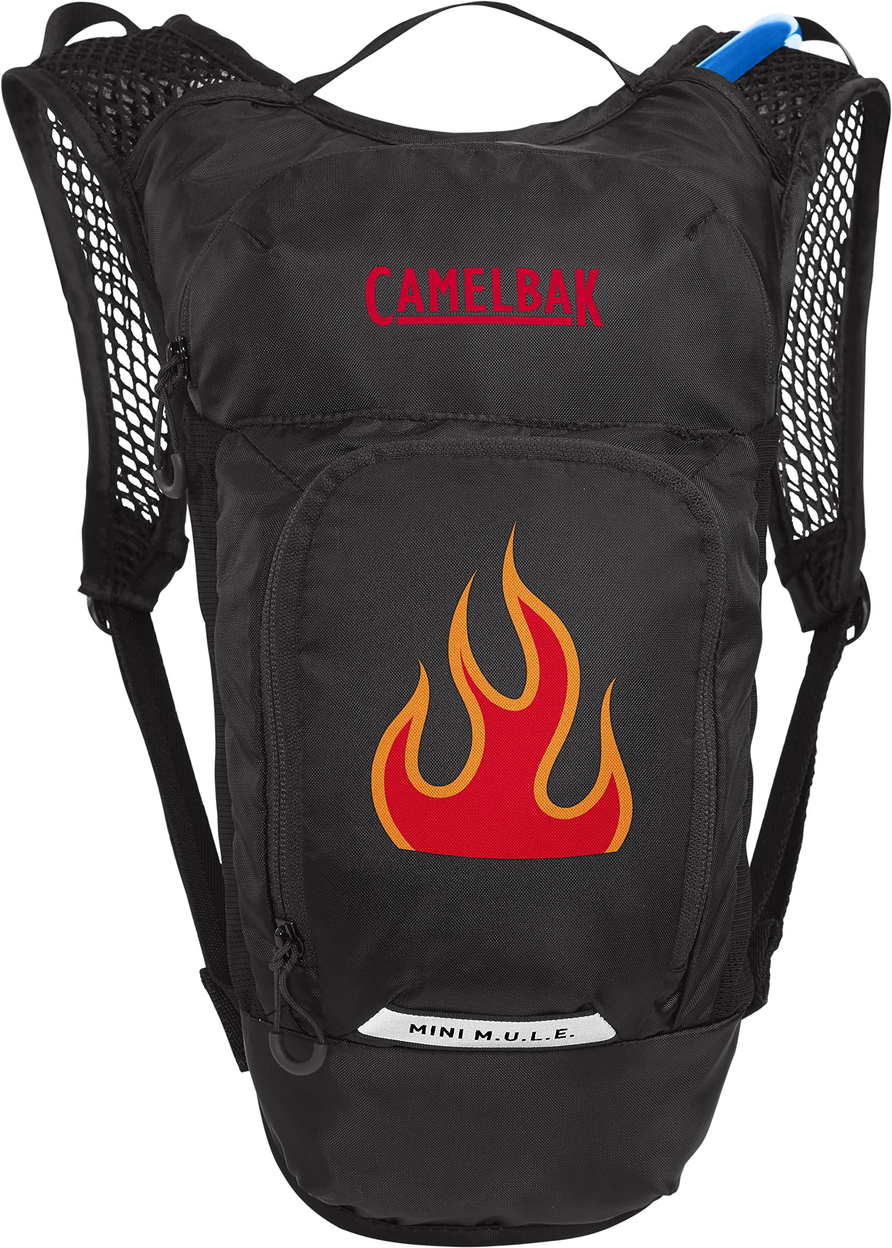 Camelbak Mini M.U.L.E. Kids Hydration Backpack - 50oz - Black/Flames