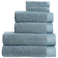 Christy Luxe 6 Piece Turkish Cotton Towel Set - 730GSM Denim Blue