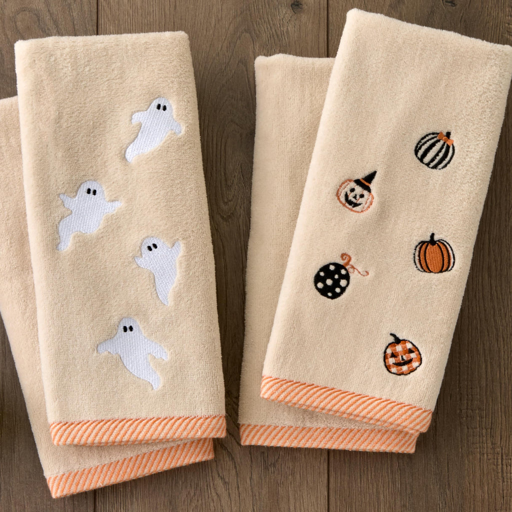 SKL Home Halloween Tossed Ghosts Hand Towel 2 pc Set for Bath/Kitchen/Bar & Gift - image 4