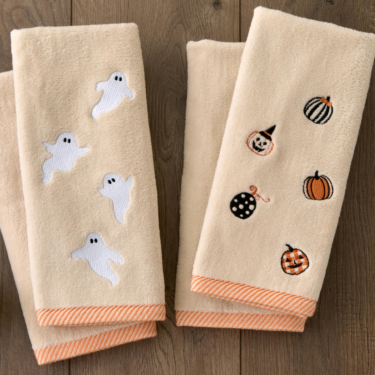 SKL Home Halloween Tossed Ghosts Hand Towel 2 pc Set for Bath/Kitchen/Bar & Gift - image 4