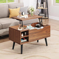 YITAHOME Lift Top Coffee Table with Hidden Compartment, Adjustable Storage Shelf, Spring Lifter, Coffee Table with Storage for Living Room - image 1