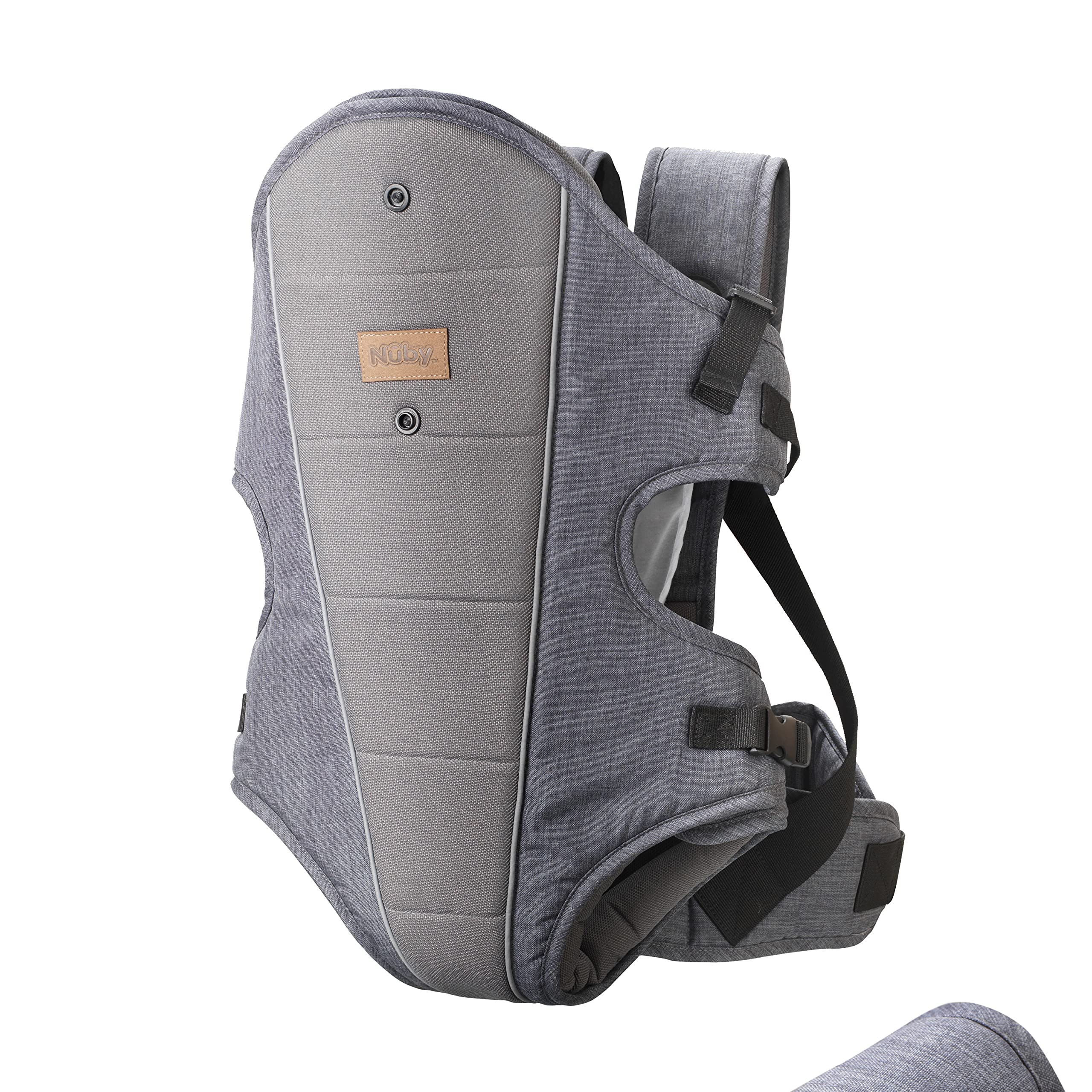 Nuby 3-in-1 Ergonomic Newborn Baby Carrier – Lightweight Dark Grey