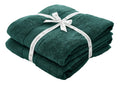 Catherine Lansfield Anti-Bacterial Cotton Bath Sheet Pair | Forest Green