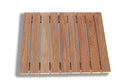 Castelmerlino Larch Wood Non-Slip Shower Platform Mat - 54 x 68 cm