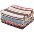 Olivia Rocco 6-Pack Striped Cotton Towels | Quick-Dry Bath & Hand Set