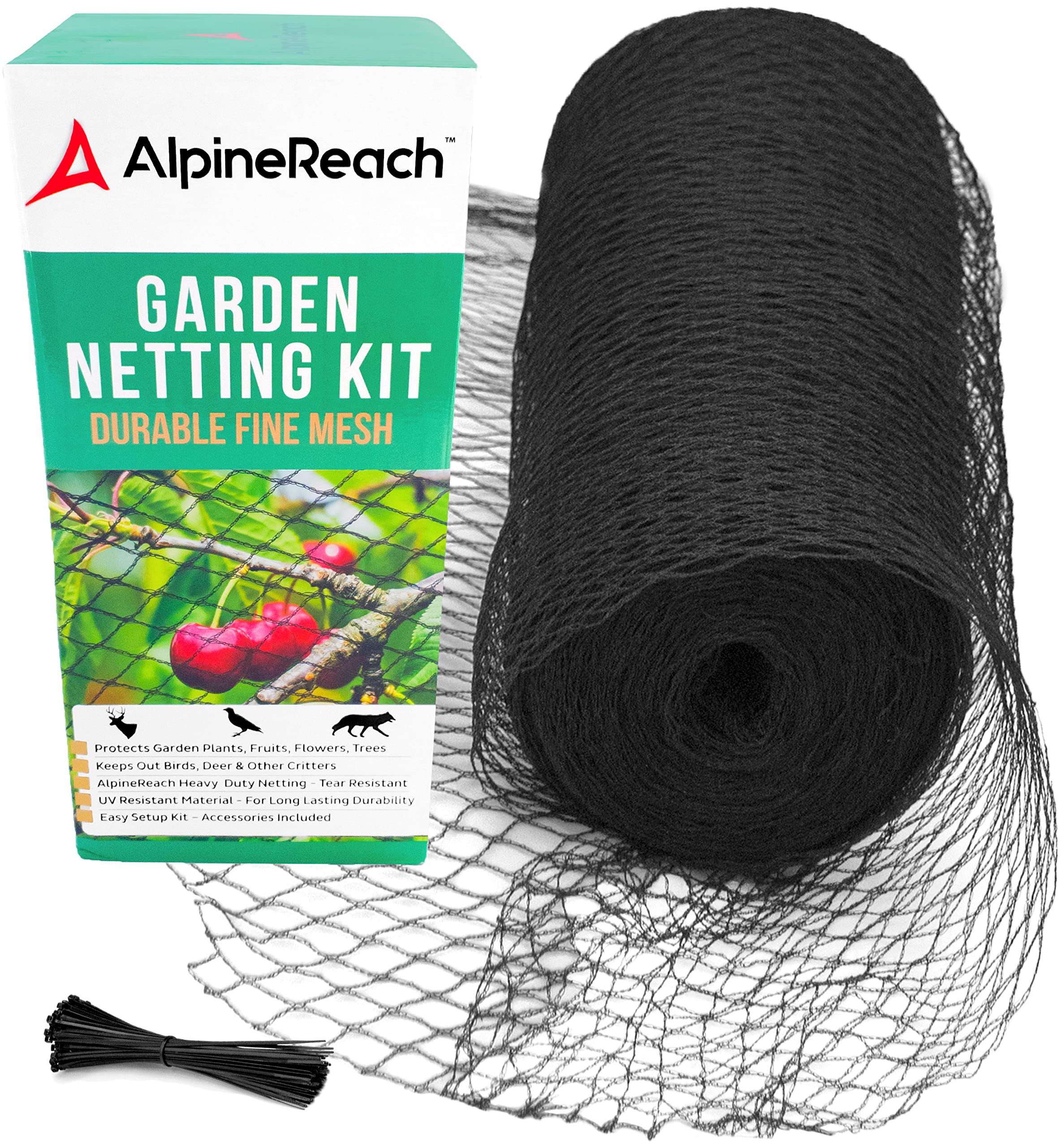 AlpineReach Garden Netting 2m x 30m - Heavy Duty Woven Mesh Bird Netting