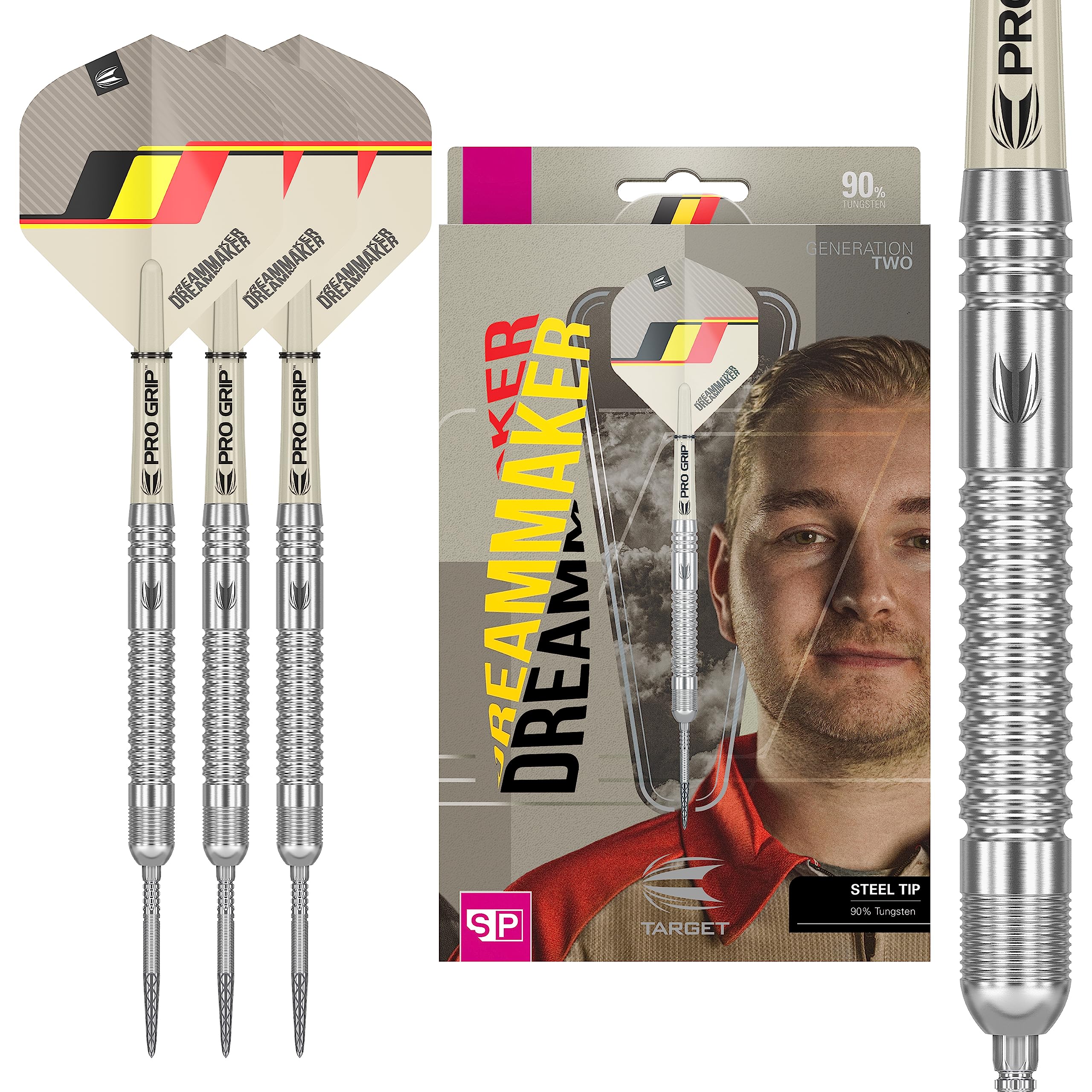 Target Darts Dimitri Van den Bergh G2 23g 90% Tungsten Steel Tip Darts