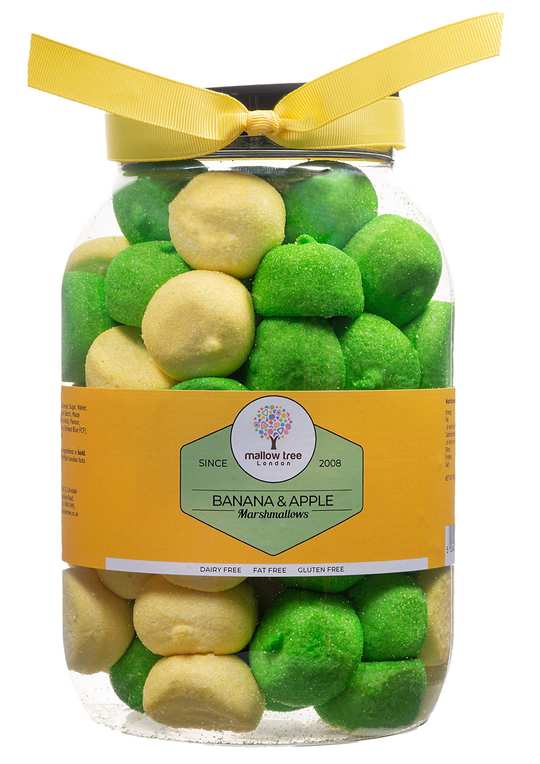 Mallow Tree Banana & Apple Marshmallow Balls - 600g Gourmet Gift Jar