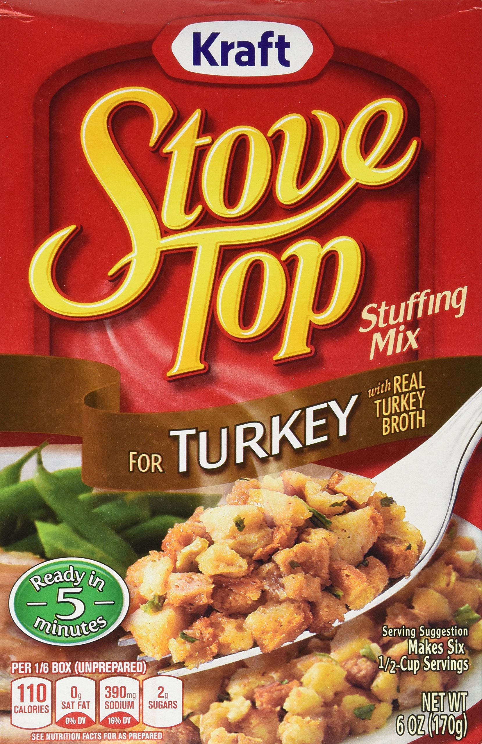 Kraft Stove Top Turkey Stuffing Mix - 6 Oz Boxes (Pack of 3)
