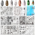 JEEWHEET 12pc Nail Stamping Kit | Stainless Steel Plates & Stamper