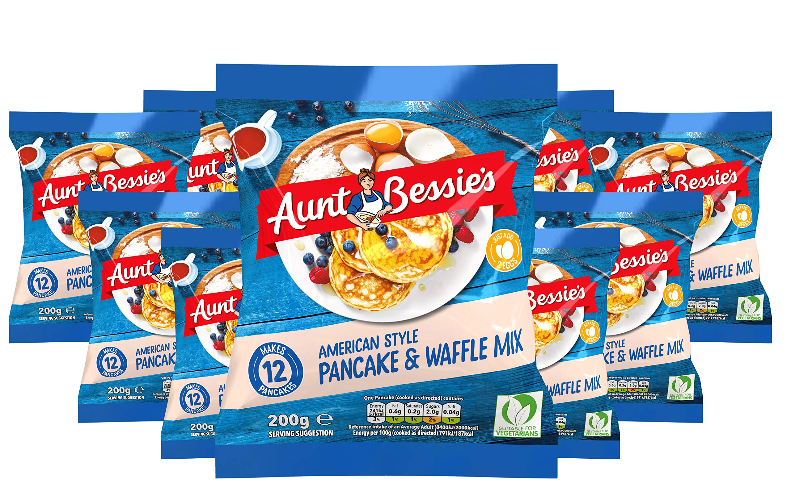 Aunt Bessie's American Style Pancake & Waffle Batter Mix, 200g - 12 Pack