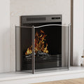Fire Vida Denton 3-Panel Fire Screen | Pewter Spark Guard Protector