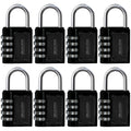 Belle Vous 8-Pack Combination Padlocks – Heavy Duty Waterproof Gym Locks