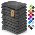 NatureMark Exfoliating Bath Gloves – 100% Cotton, Anthracite, 10 Pack
